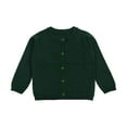 thumbnail image 1 of JAKANYQ Toddler Baby Kids Girls Cardigan Long Sleeve Kid Button Sweater Girl Crew Neck Cardigans Knitwear Dark Green 12M, 1 of 2