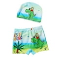 thumbnail image 1 of JAKANYQ Toddler Boys Cartoon Printed Swim Trunks Kids Boys Bathing Suit Swimsuit Beach Green 5-6 Years Toddler Beachwear, 1 of 3