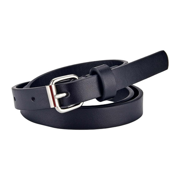 JAKANYQ Toddler Child Boys Belts For Jeans Dresses Pants Girls Leather Waist Belt With Buckle Black One Size