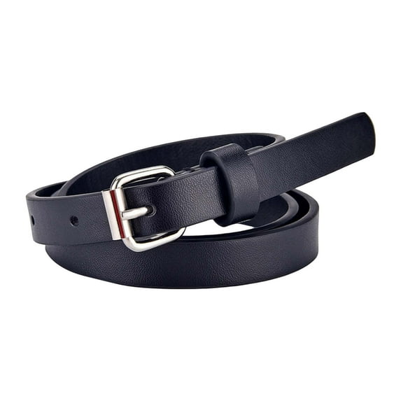 JAKANYQ Toddler Child Boys Belts For Jeans Dresses Pants Girls Leather Waist Belt With Buckle Black One Size