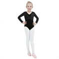 thumbnail image 1 of JAKANYQ Toddler Girls Long Sleeve Solid Color Blouse Ballet Wrap Tops Velvet Dance Dress Cover Up Black 9-10 Years, 1 of 4