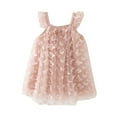 JAKANYQ Toddler Girls Sleeveless 3D Butterfly Tulle Princess Dress