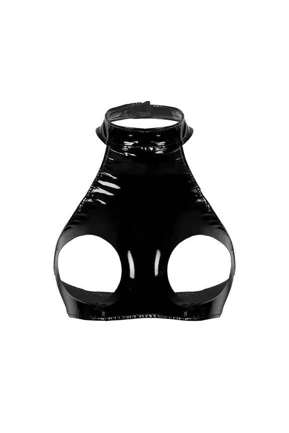 Women Exotic Lingerie Ladies Sexy Leather Sexy Bra Open Chest Sexy Bra Cozy Nighty Chemsie