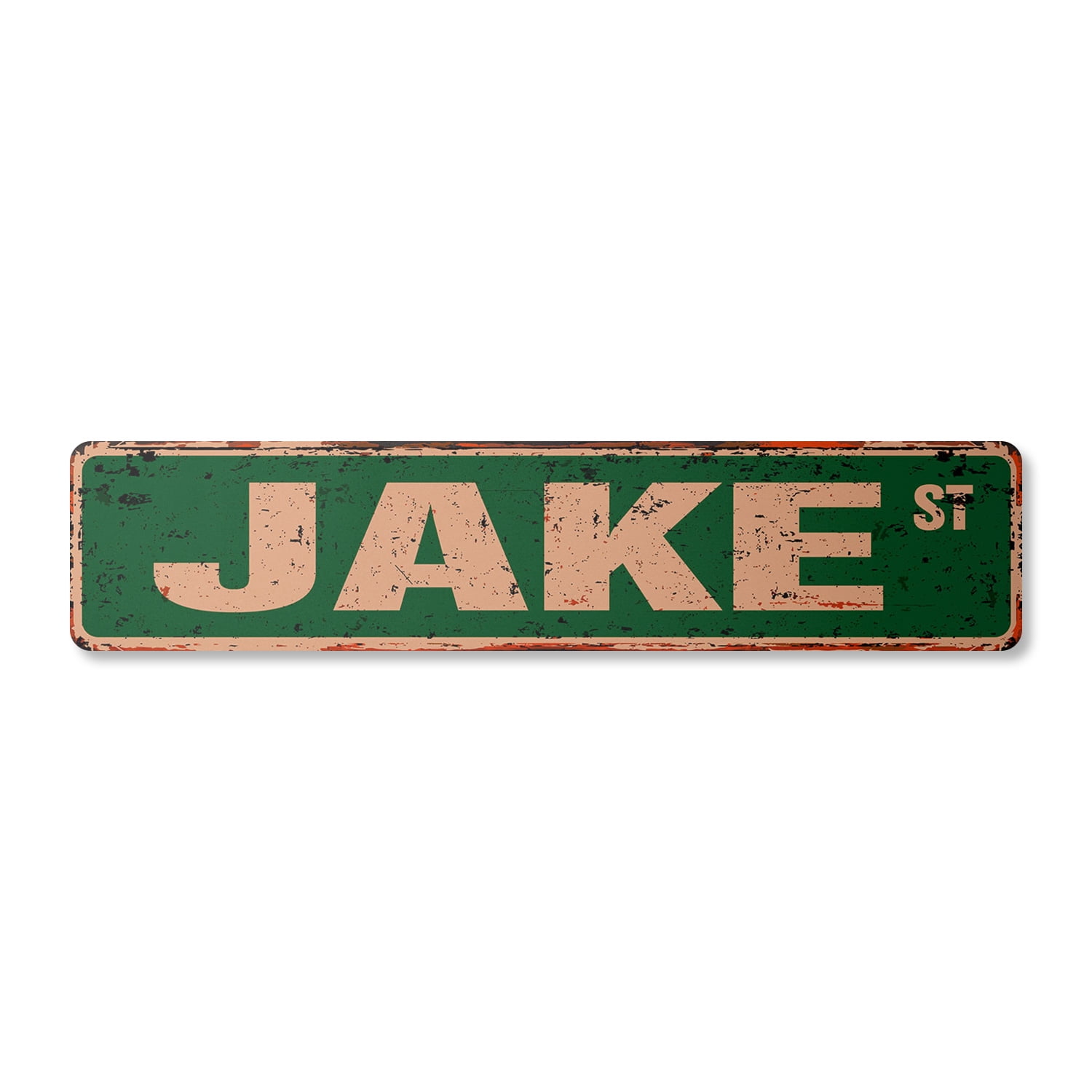 JAKE Vintage Plastic Street Sign Childrens Name Room Sign | Indoor ...