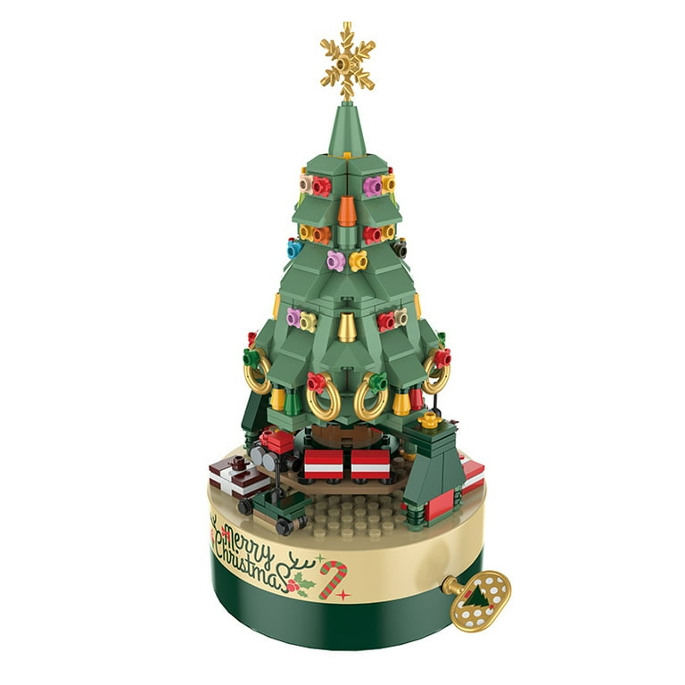 JAKI Building Block Christmas Tree Mechanical Music Box with Toy