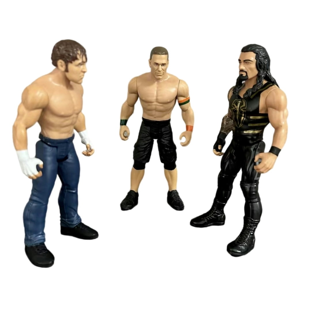 JAKKS 3PCS Wrestler Action Figure Collectible Toy Model Set