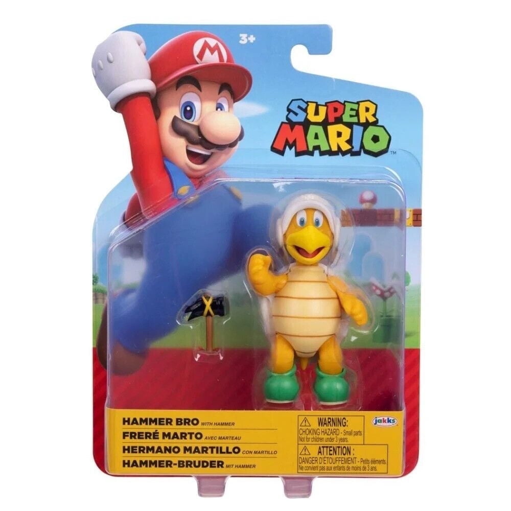 JAKKS Pacific World of Nintendo Hammer Bro (Wave 45) Action Figure with Hammer - 4 Inch Articulated Figure