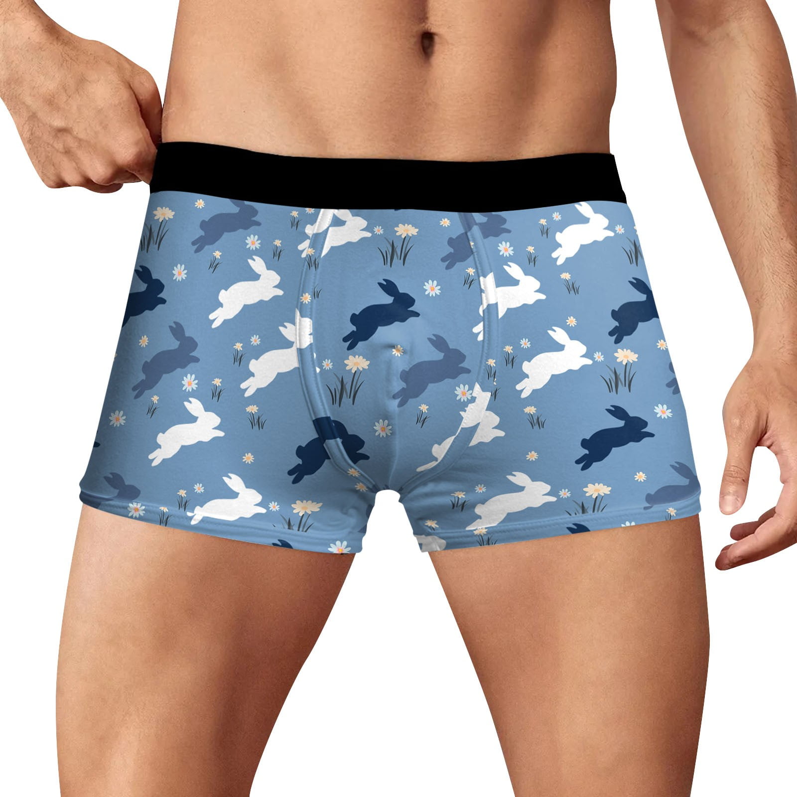 JAKNYQ Men's Underwear Trend Novel 3D Printed Underwear Elegant Comfortable