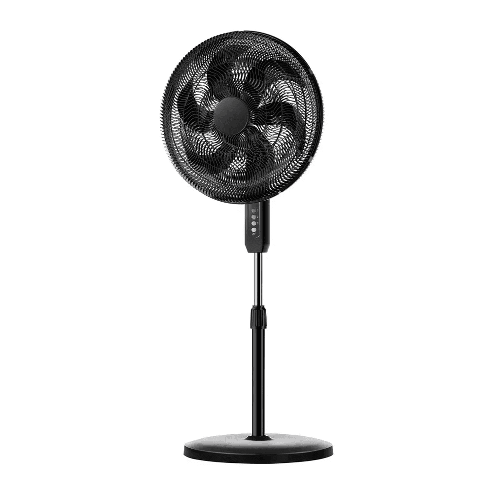 Holmes Black 16" Oscillating Floor Fan with Adjustable Height