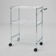 thumbnail image 1 of JAL 3 Tier Metal Utility Cart Chrome - Rolling Kitchen Storage, Adjustable Shelves, 1 of 3