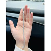 JALASH ONLINE 9CT Round Cut Genuine MoissaniteTennis Bracelet 14k White Gold Plated 7.00" Inch