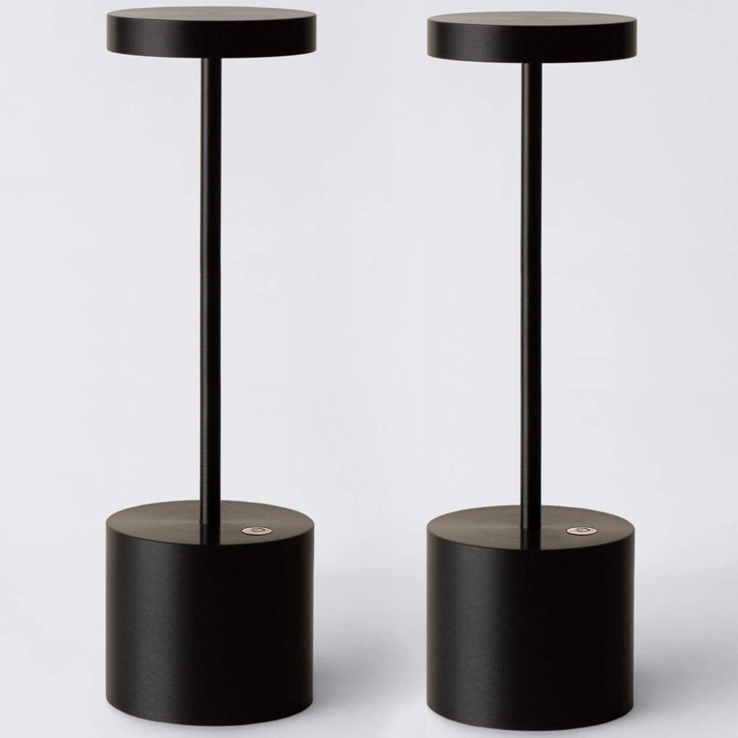 JALVDE 2-Pack Cordless Table Lamp, Rechargeable 5000mAh Battery IP54 Waterproof, 3 Color Temperatures & Dimming, Black