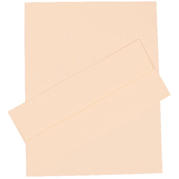 JAM #10 Business Stationery Set, 100/Pack, Natural White Linen