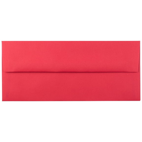 JAM #10 Envelopes, 4 1/8" x 9 1/2", Red, 25 per Pack
