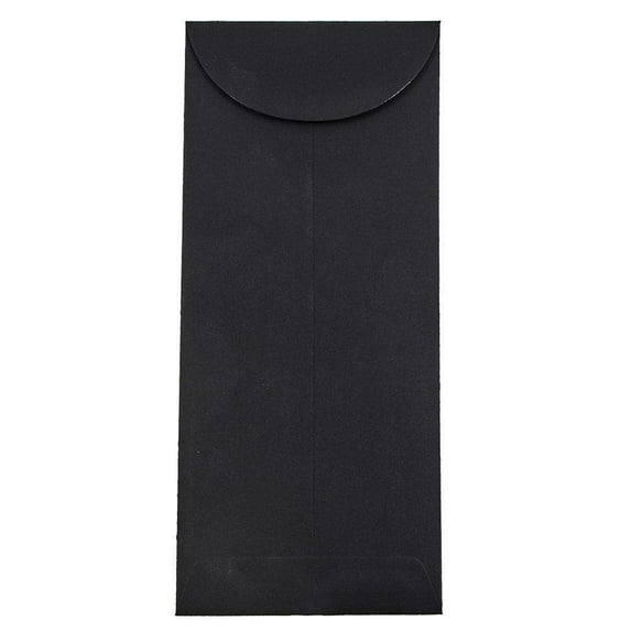 JAM #12 Policy Envelopes, 4.8x11, 25/Pack, Black Linen