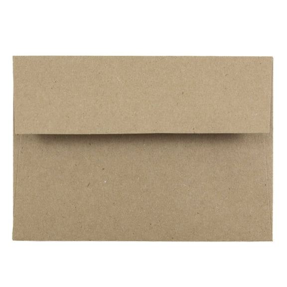 JAM 4Bar A1 Envelopes, 3.6x5.1, Brown Kraft, 50/Pack, Brown Kraft Recycled