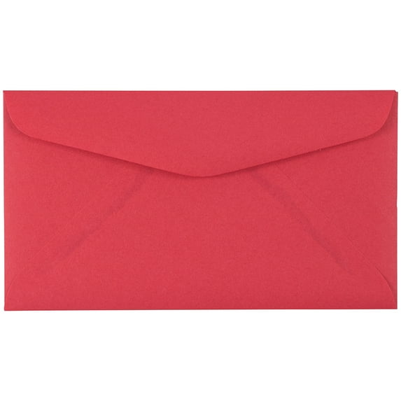 JAM #6 3/4 Premium Commercial Envelopes, Red, 3 5/8 x 6 1/2 Inches, 100 Per Pack