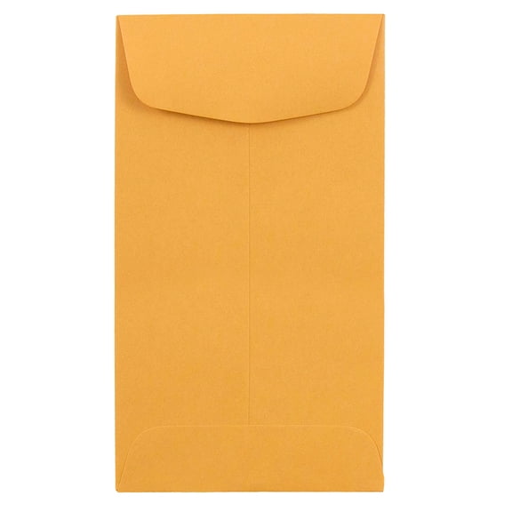 JAM #6 Coin Envelopes, 3.4x6, 25/Pack, Brown Kraft Manila