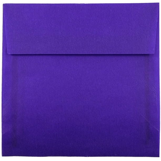 JAM 6 x 6 Translucent Envelopes, Primary Blue, 250/Pack