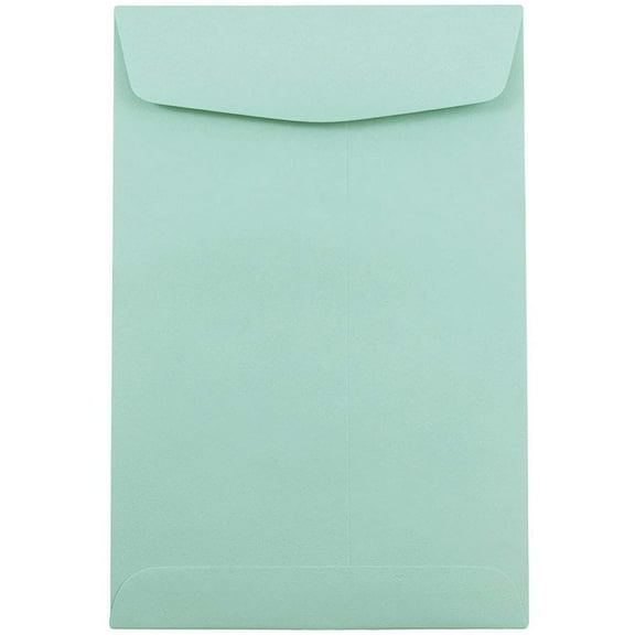 JAM 6 x 9 Catalog Envelopes, Aqua, 10/Pack