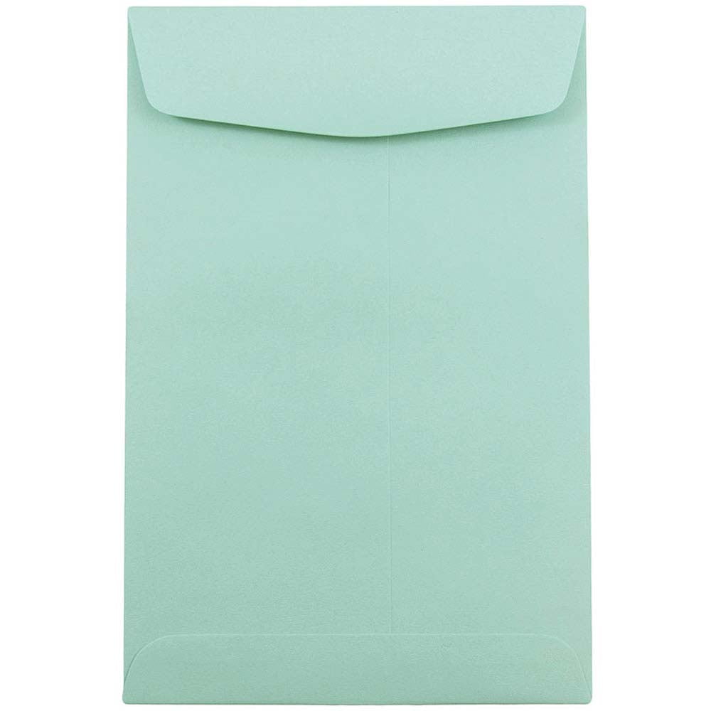 JAM 6 x 9 Catalog Envelopes, Aqua, 50/Pack