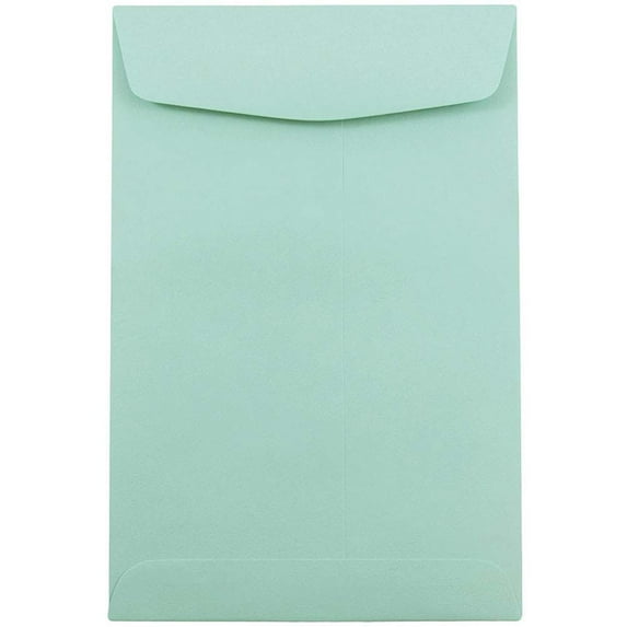 JAM 6 x 9 Catalog Envelopes, Aqua, 50/Pack
