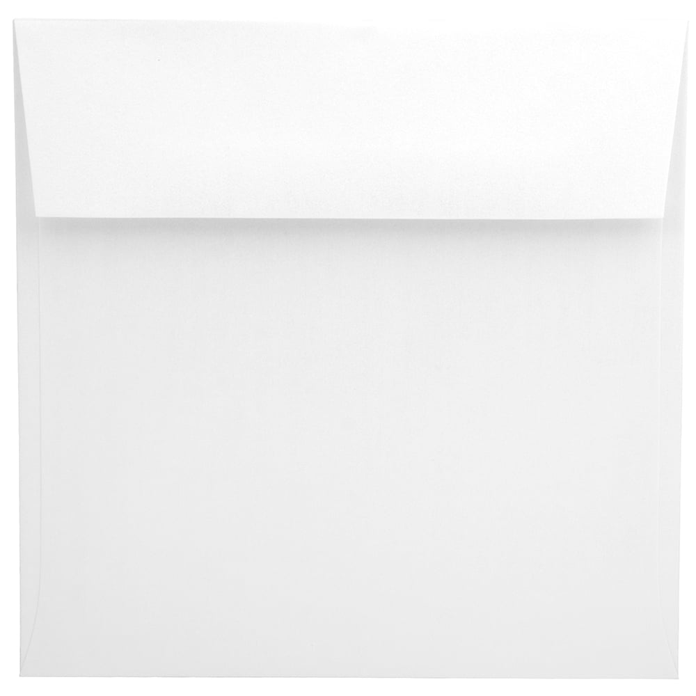 JAM 7.5 x 7.5 Square Metallic Invitation Envelopes, Ice Silver Stardream, 25/Pack