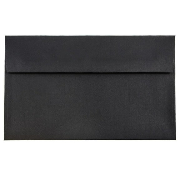 JAM A10 Envelopes, 6 x 9.5, Black Linen, 250/Pack