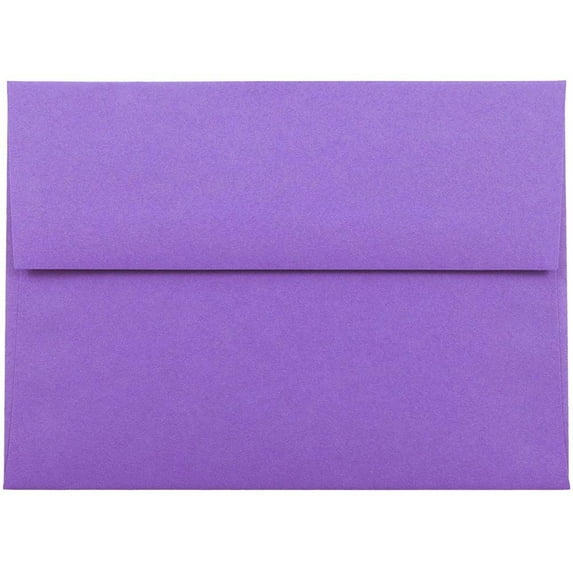 JAM A6 Envelopes, 4 3/4" x 6 1/2", Violet, 50 Per Pack