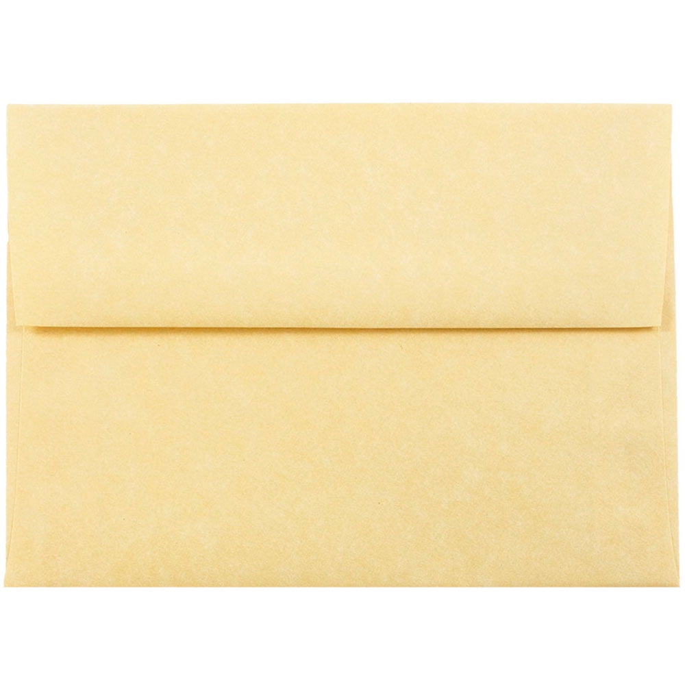 JAM A6 Envelopes, 4.8x6.5, Gold Parchment, 50/Pack