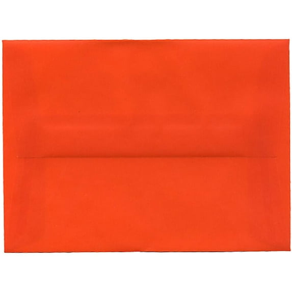 JAM A6 Translucent Envelopes, 4.8x6.5, Orange, 250/Pack