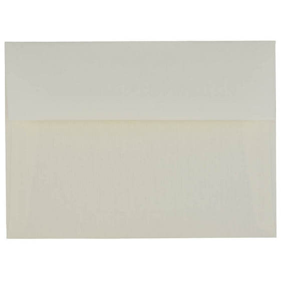 JAM A7 Strathmore Invitation Envelopes, 5 1/4 x 7 1/4, Natural White Laid, Bulk 250/Box