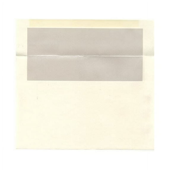 JAM A9 Foil Envelopes, 5.8x8.8, 250/Pack, Ivory with Ivory Foil