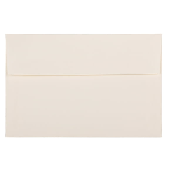 JAM A9 Strathmore Invitation Envelopes, 5 3/4 x 8 3/4, Natural White Wove, 50/Pack