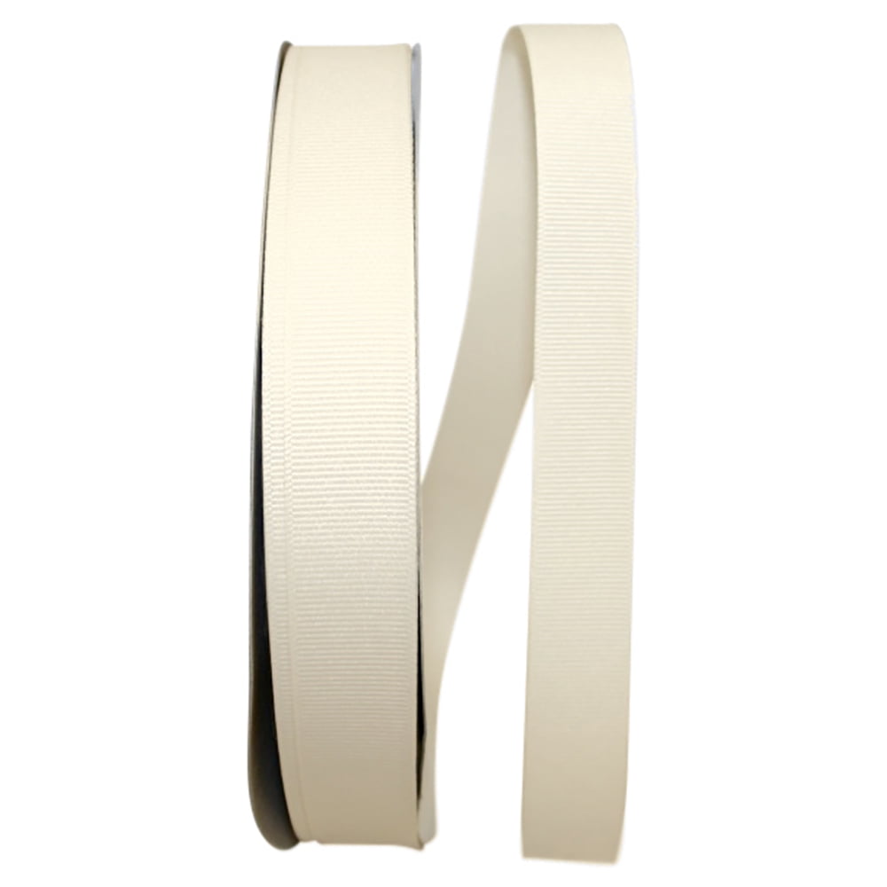 JAM All Occasion Grosgrain Antique White Polyester Ribbon, 3600" x 0.87"