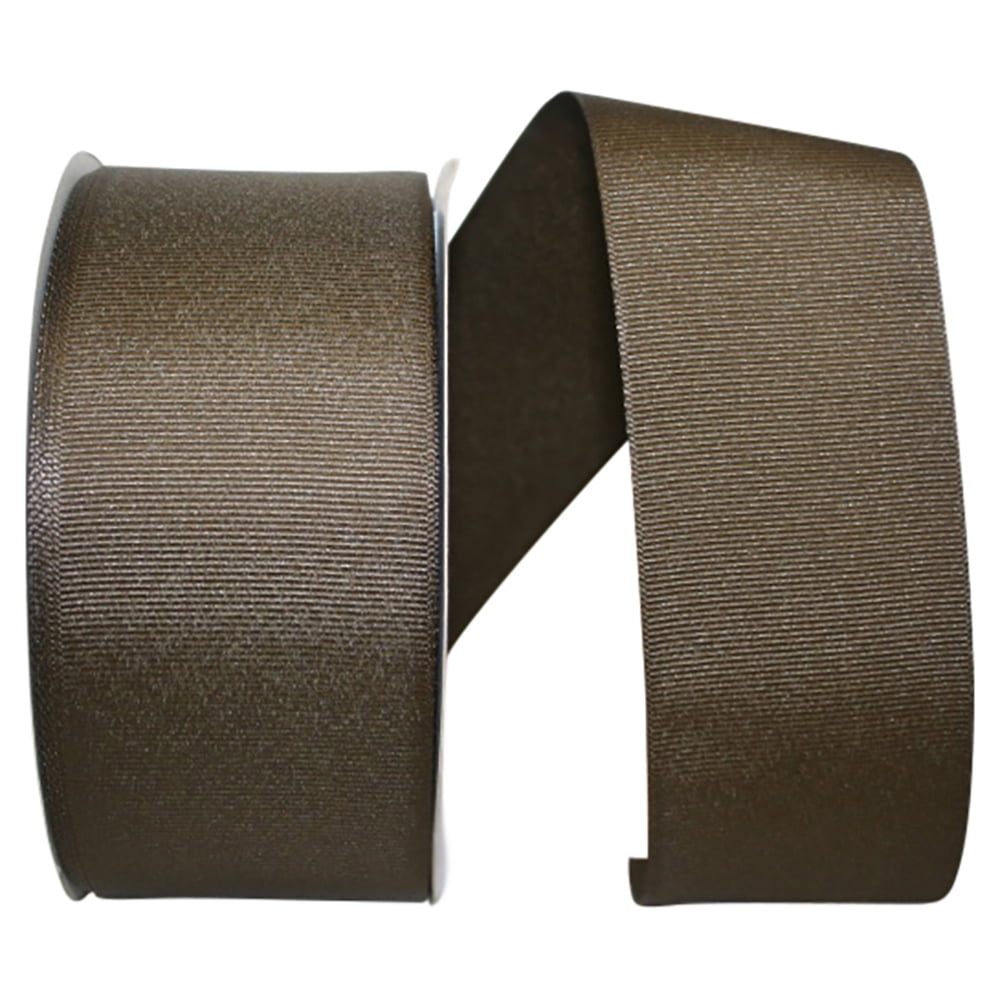 JAM All Occasion Grosgrain Brown Polyester Ribbon, 1800" x 2.25"