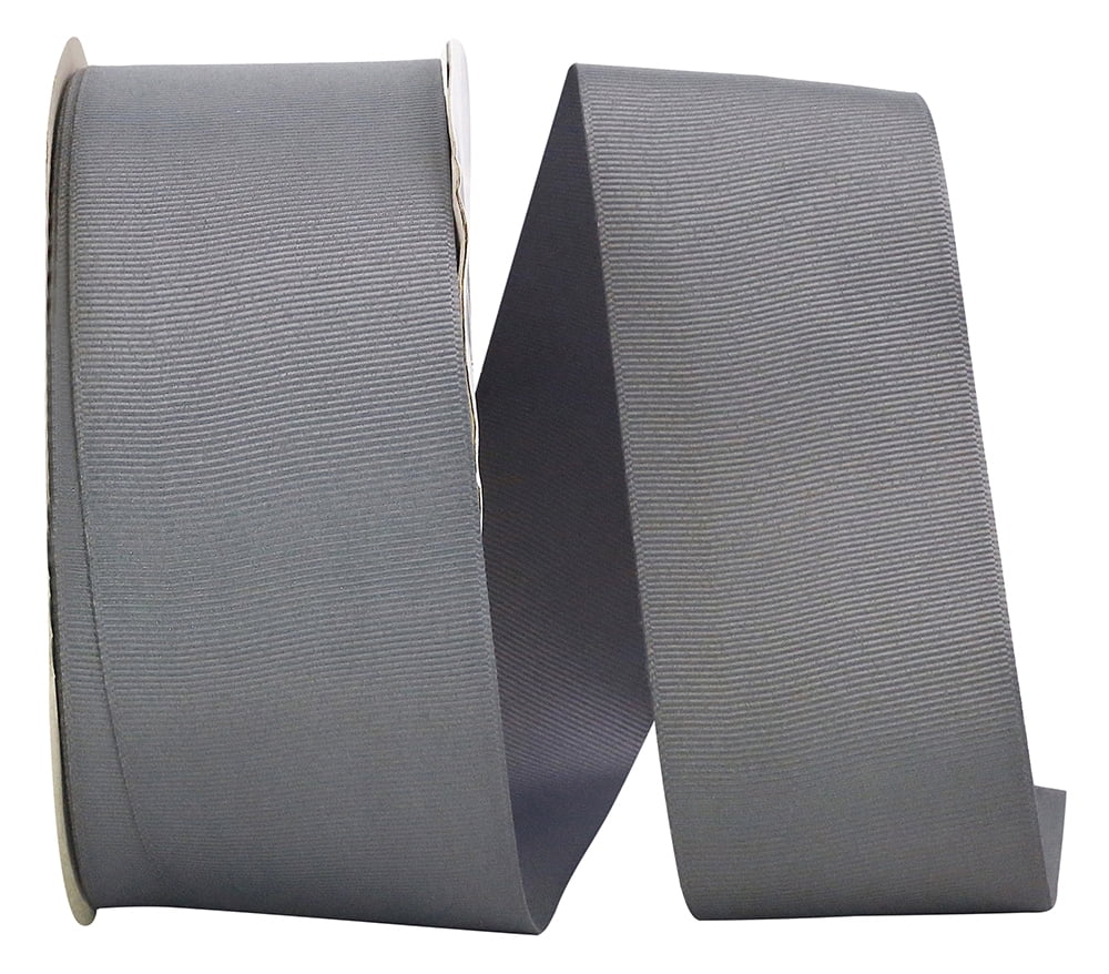 JAM All Occasion Grosgrain Gray Polyester Ribbon, 1800" x 2.25"