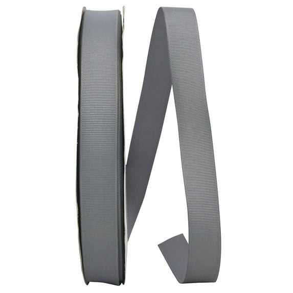 JAM All Occasion Grosgrain Gray Polyester Ribbon, 3600" x 0.87"