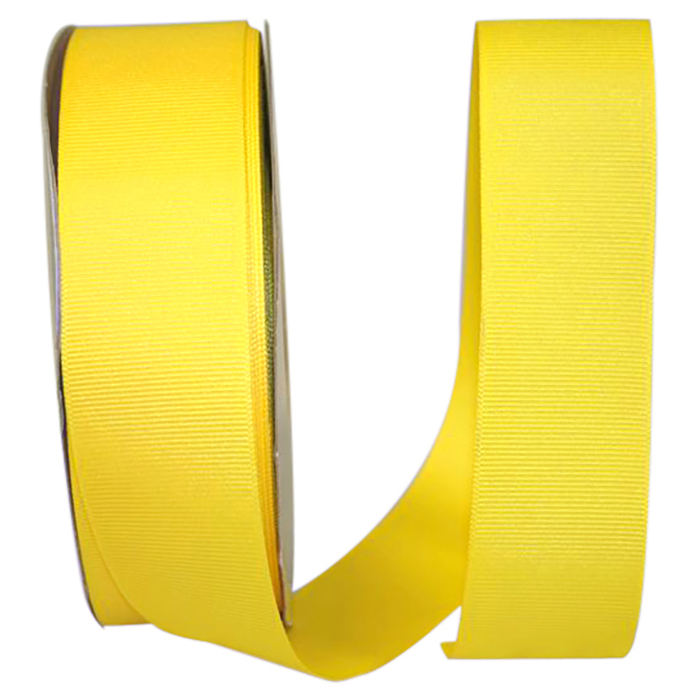 JAM All Occasion Grosgrain Lemon Polyester Ribbon, 1800" x 1.5"