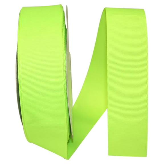 JAM All Occasion Grosgrain Neon Yellow Polyester Ribbon, 1800" x 1.5"