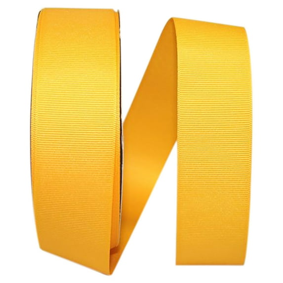JAM All Occasion Grosgrain Yellow Gold Polyester Ribbon, 1800" x 1.5"