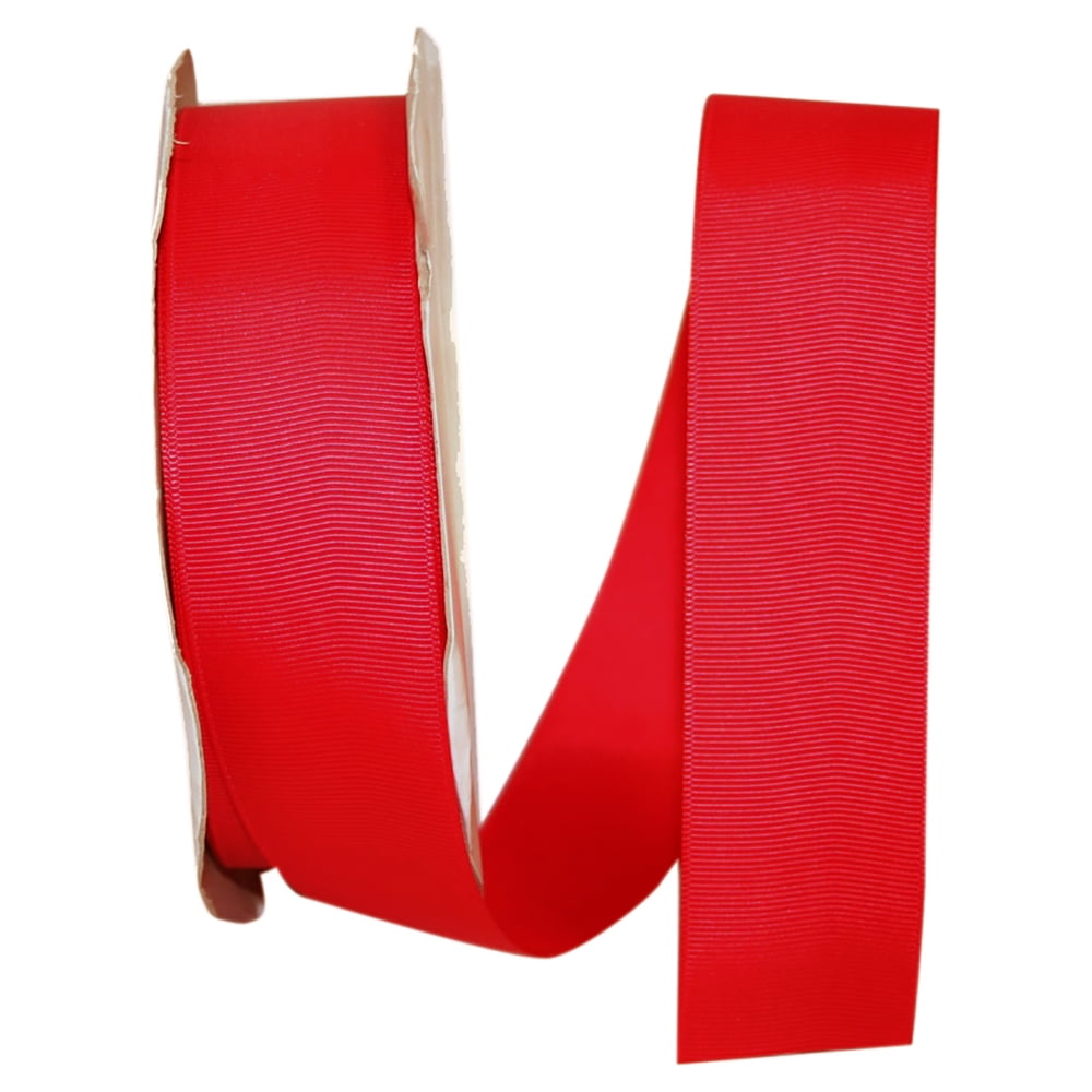 JAM All Occasion Hot Red Polyester Grosgrain Ribbon, 1800" x 1.5"
