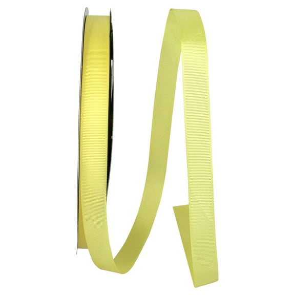 JAM All Occasion Maize Yellow Polyester Grosgrain Ribbon, 3600" x 0.62"