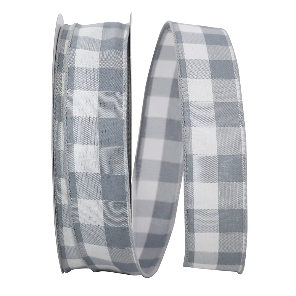 JAM All Occasion Multi-color Polyester Geometrics Checks Celine Ribbon, 150' x 1.5"