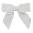 thumbnail image 1 of JAM All Occasion White Polyester Large Grosgrain Twist Tie Bows, (100 Count) 0.87", 1 of 5