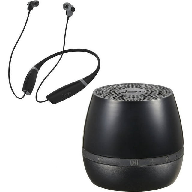 JAM Audio XP-P190 CLASSIC 2.0 Bluetooth Speaker and HX-EP700BK Transit Wireless Earbuds