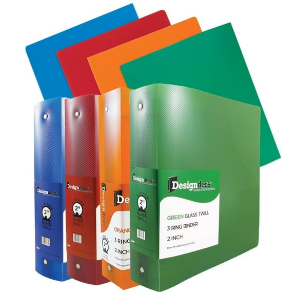 JAM Back To School Assortments, Assorted Colors, Heavy Duty Folders (4) & 2 Inch Binders (4), 8 Items Total