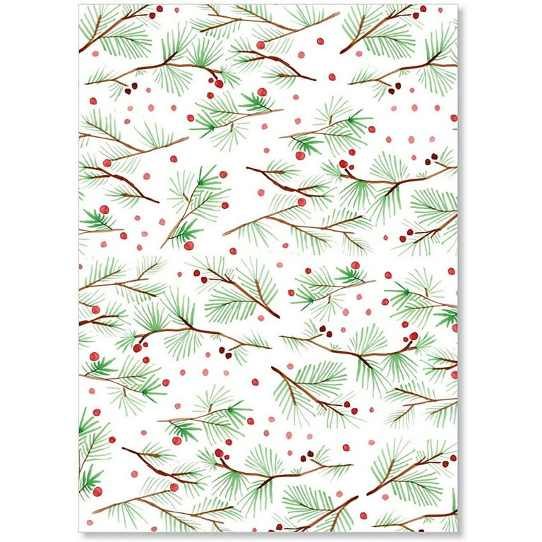 Rustic Christmas Pine Tree Pattern Wrapping Paper