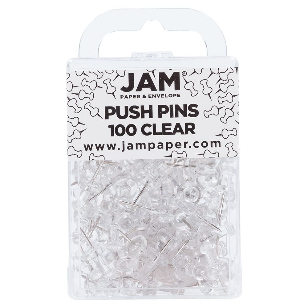 JAM Push Pins, Baby Pink Pushpins, 2 Packs of 100 - Walmart.com