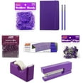 thumbnail image 1 of JAM Complete Desk Kit, Purple, 8/Pack, Stapler, Tape Dispenser, Staples, Journal, Pens, Rubber Bands, Paper Clips & Binder Clips, 1 of 3